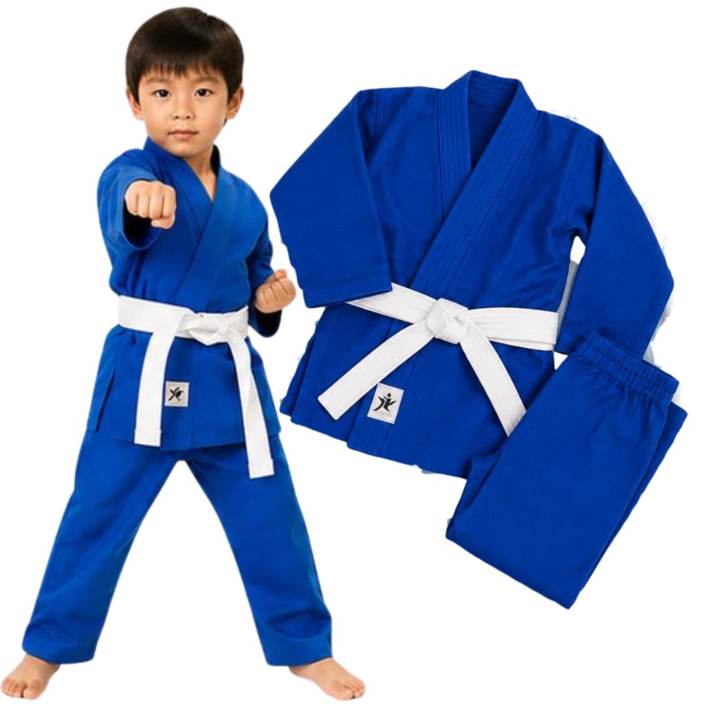 Kimono Infantil Judo Jiu-Jitsu Reforçado para Crianças + Faixa Grátis