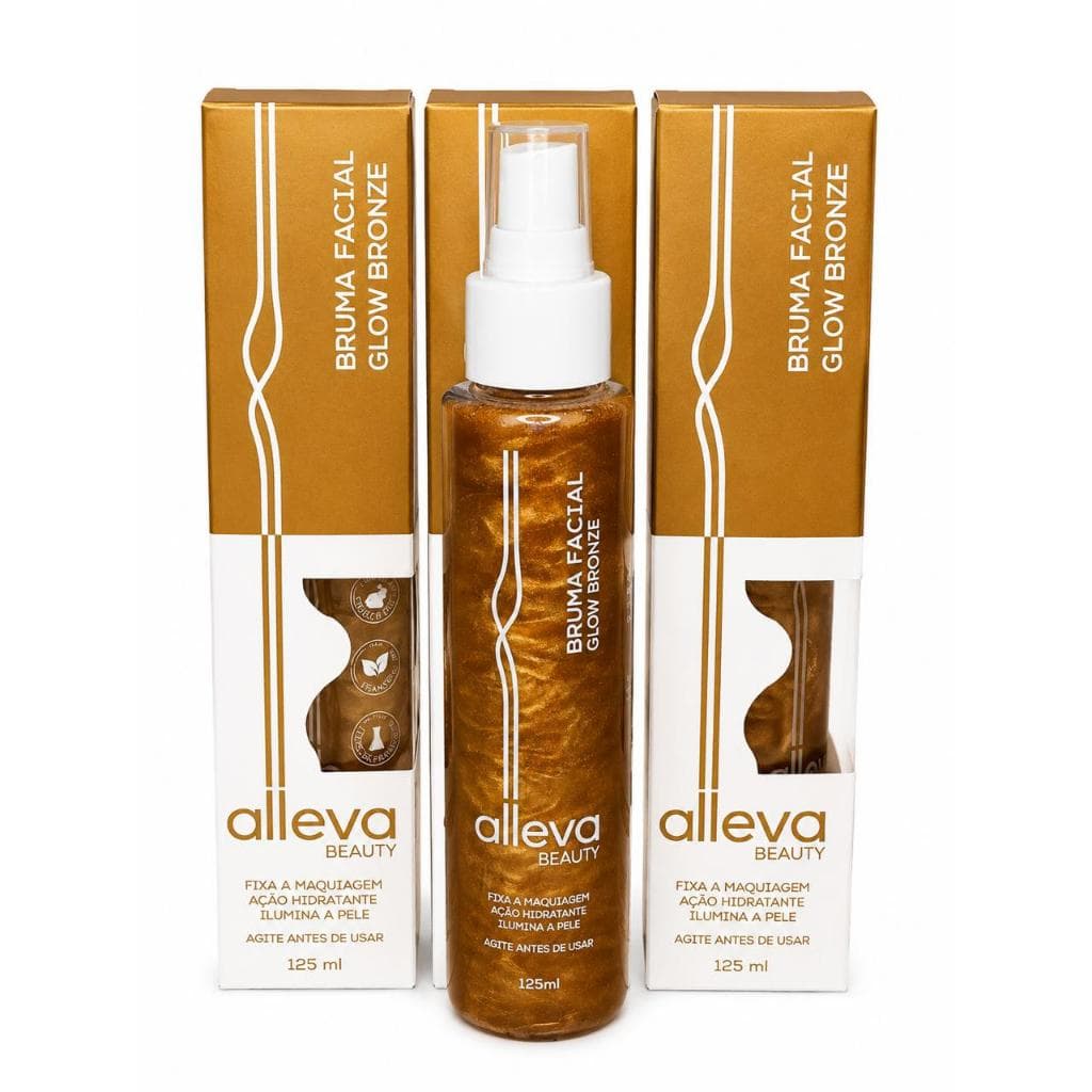 Bruma Facial Fixadora Alleva Beauty 125ml Fixe sua maquiagem e hidrate a pele com a Bruma Facial da Alleva Beauty.