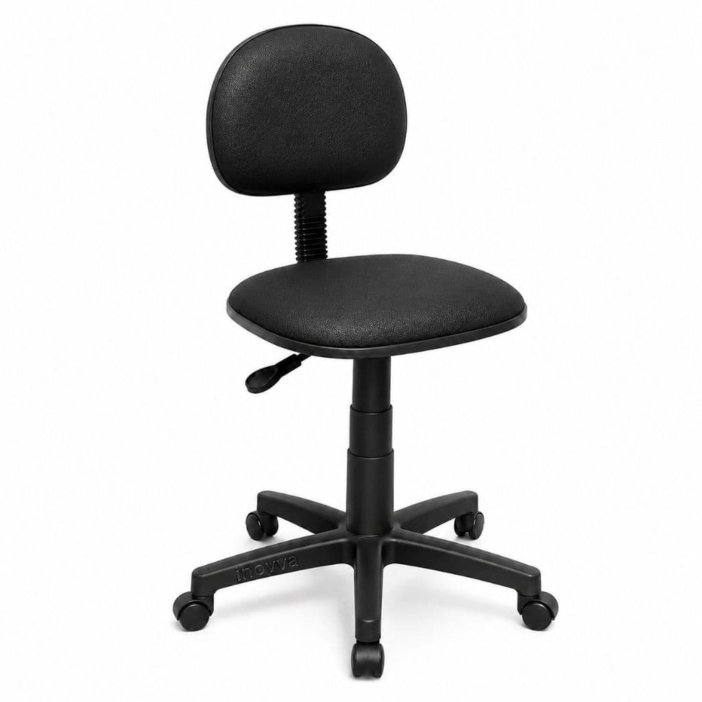 Cadeira de Escritório Secretária Ibiza Giratória com Pistão a Gás Home Office Recepção INOVVA