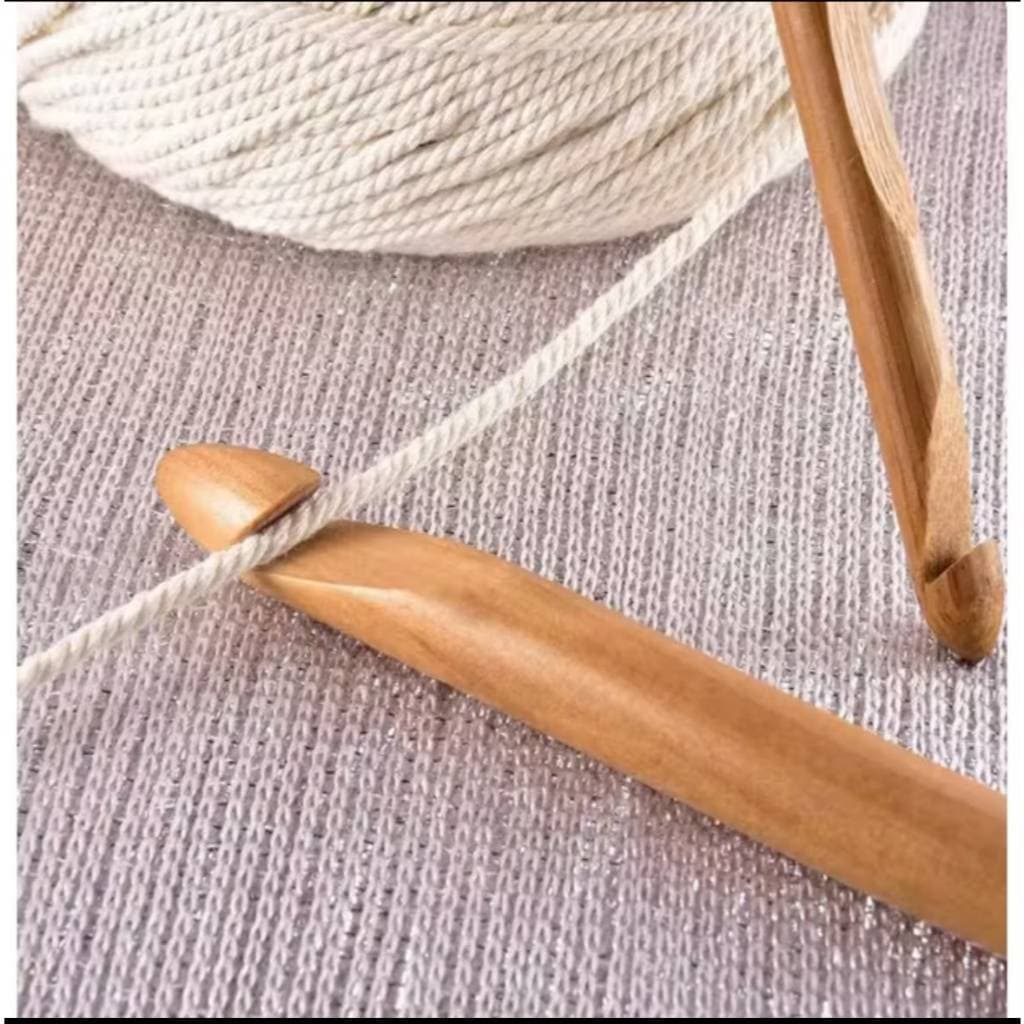 Agulha De Crochê De Bambu-varios tamanhos (8mm /10mm/12mm/15mm )