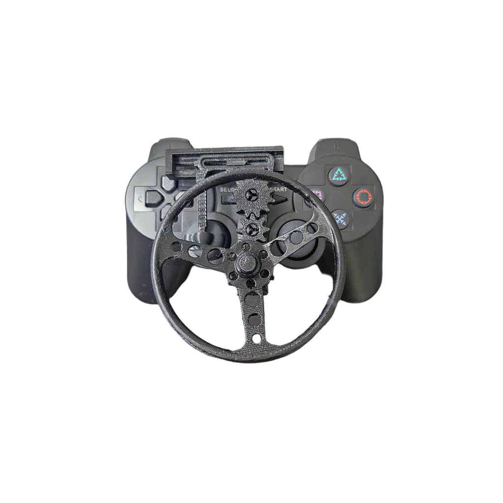 PS3 - Mini Volante Esportivo V2.1 Com engrenagens Para Controle PS3