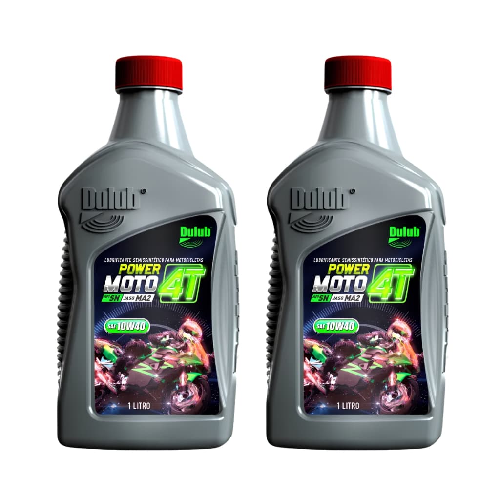 Kit Revisão Para Moto Óleo Dulub Power 4T 10W40 Semissintético 1L Para Moto Yamaha Fazer Factor Lander Crosser