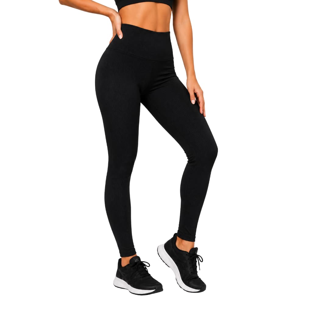 Legging Feminina Premium Canelado Cintura Alta