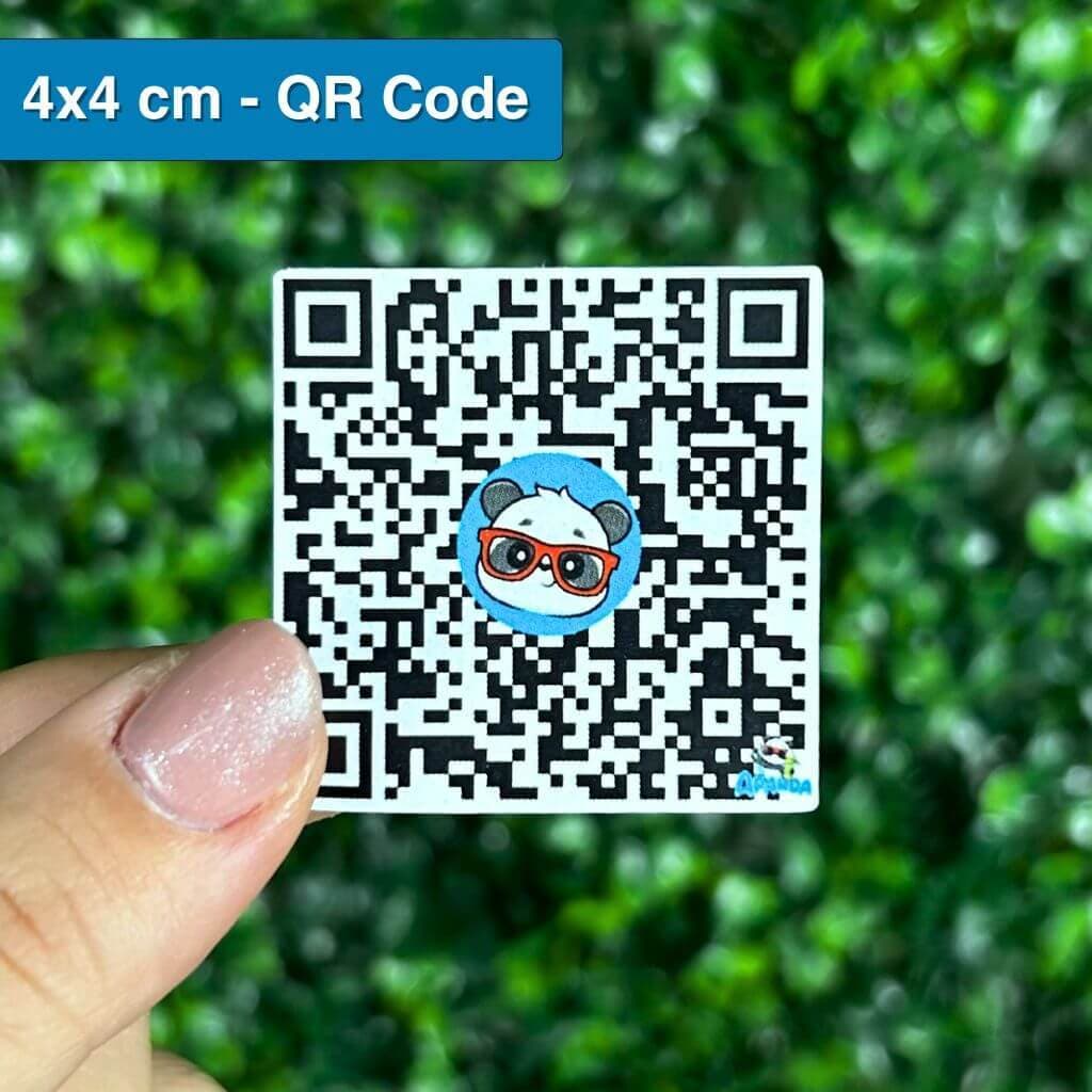 Adesivos Personalizados 4x4 cm Quadrado - Com Seu QR Code e Logo
