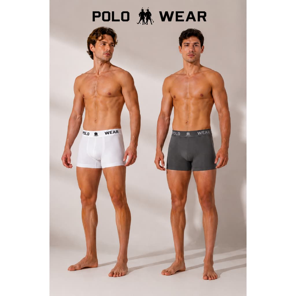 Cueca Boxer Polo Wear Original Sem Costura Microfibra Masculina Confortável