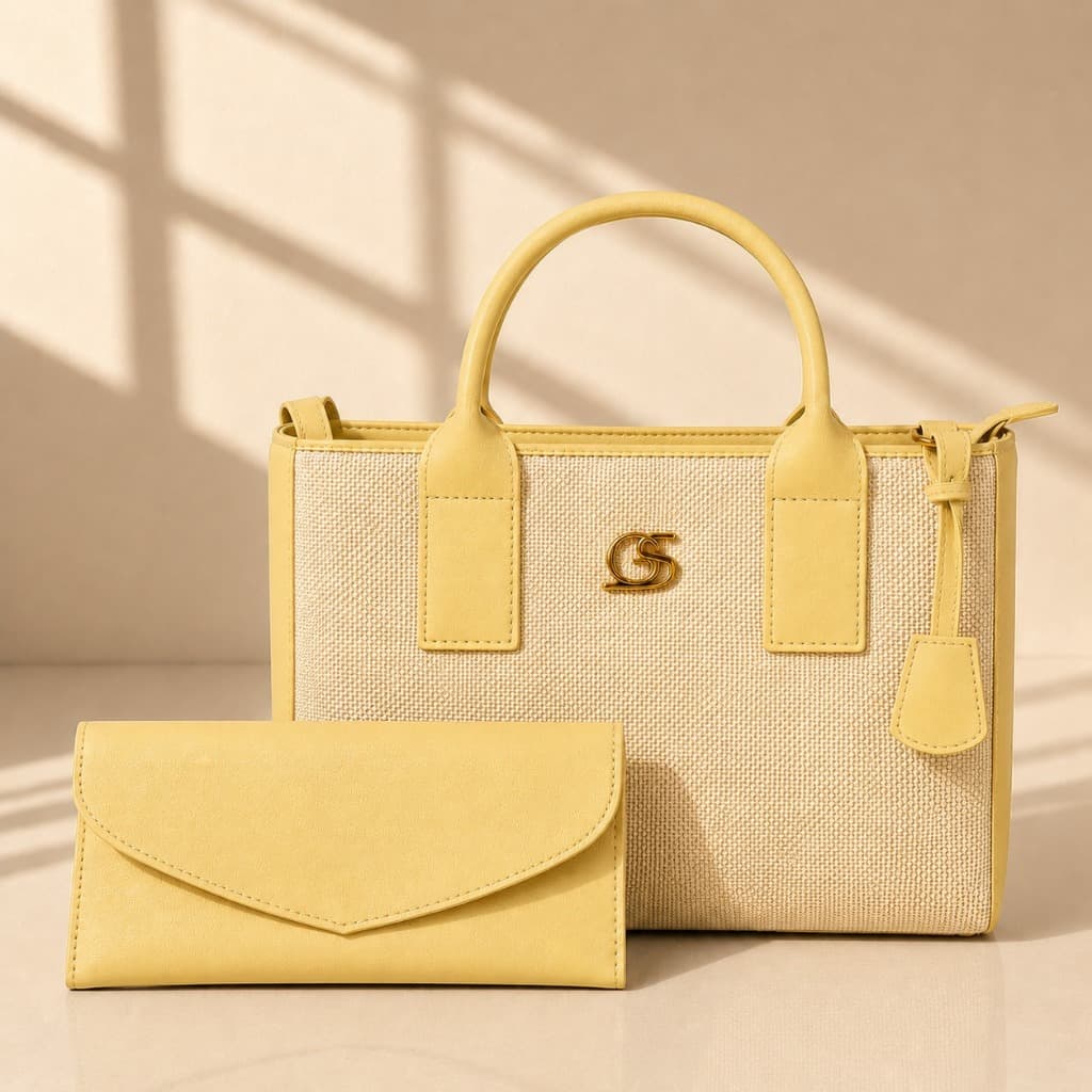 Kit Bolsa Feminina Tecido + NECESSERIE