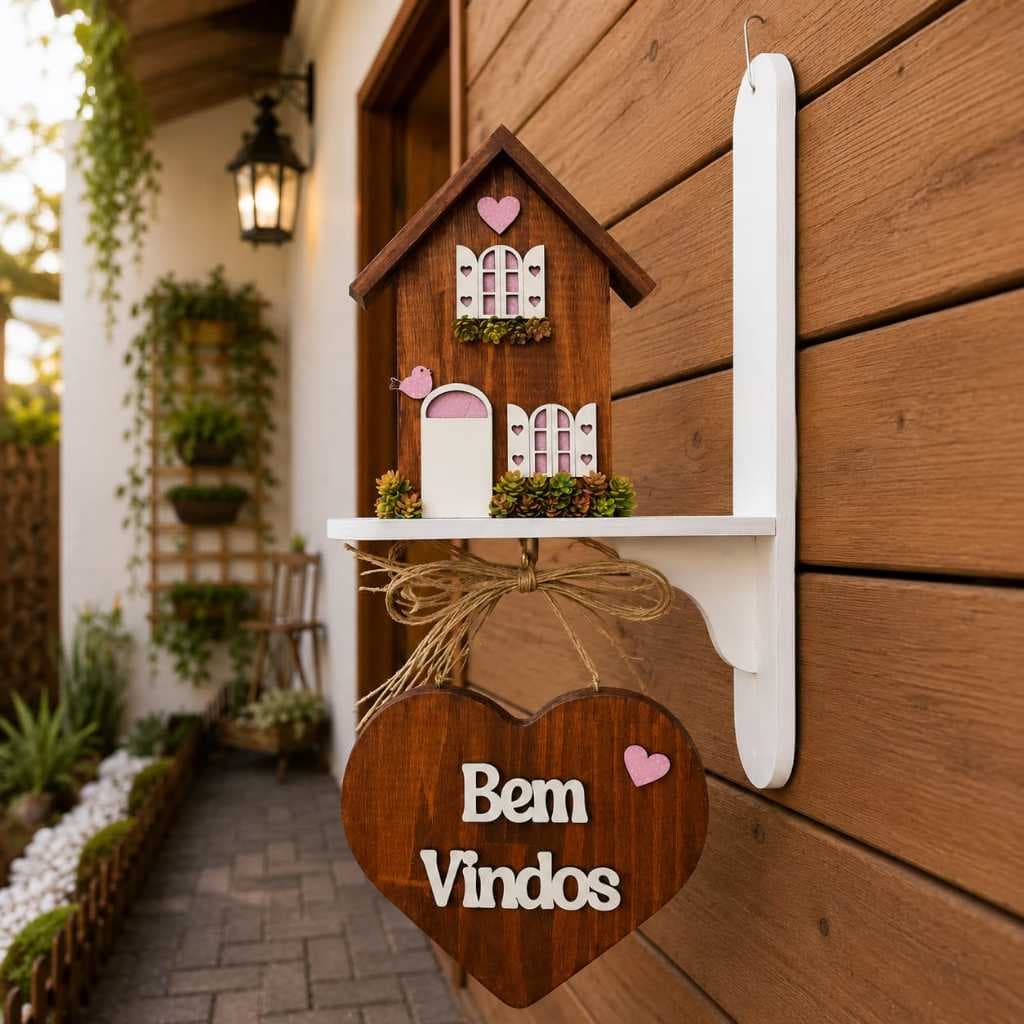 Casinha De Parede Decorativa - Gra Decorações