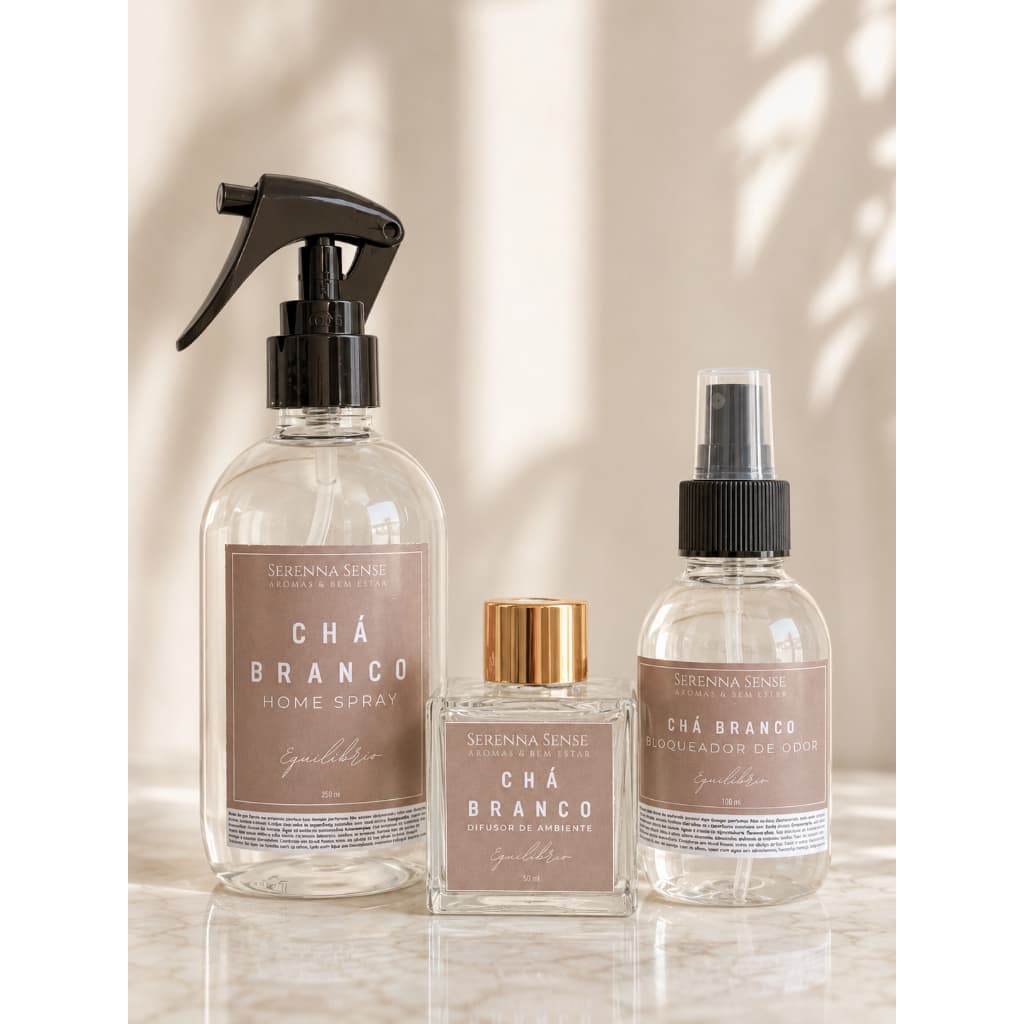Kit Aromatizador de ambientes c/3 Peças + Difusor + Home Spray + Bloqueador Sanitário