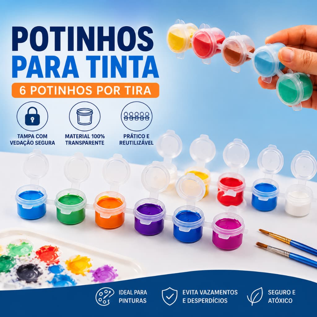 30-120 Potes Vazios 3ml com Tampa Vedação para Tinta Acrílica Pintura Arte Verniz