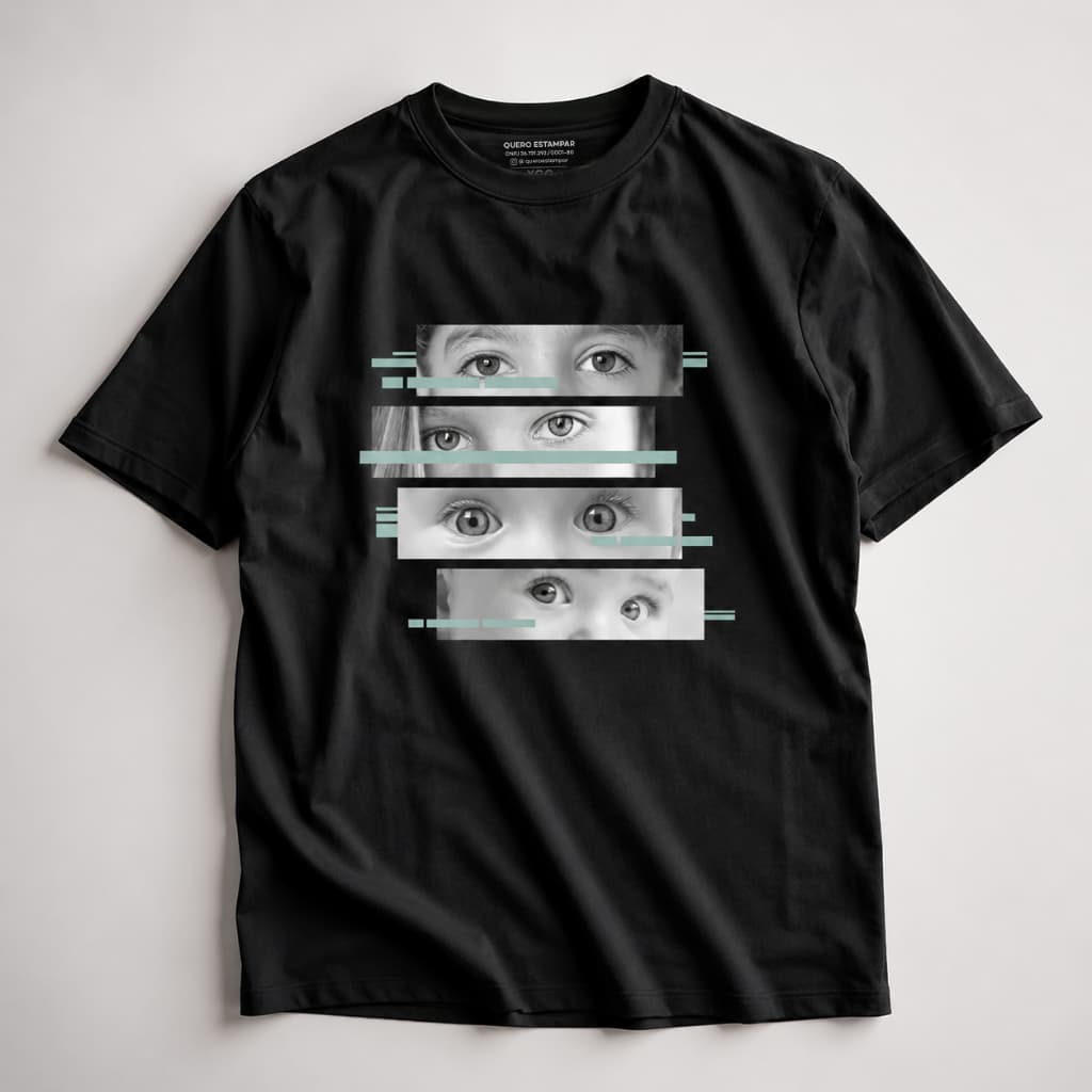 Camiseta Personalizada Dia dos Pais Olhar dos Filhos Presente Criativo para Pai Camisa Exclusiva papai