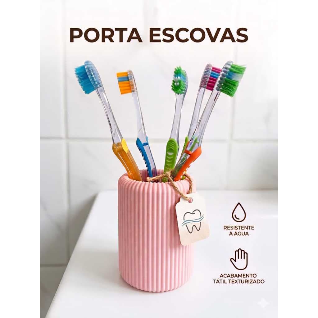 Porta Escovas Moderno e Elegante – Organizador de Banheiro