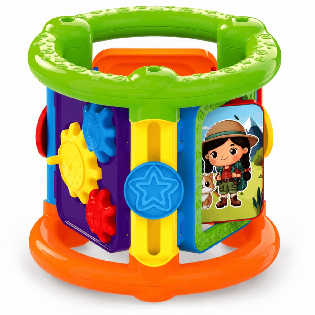 Roda de Atividades JP Brink Brinquedo Educativo Infantil 360° Coordenação Motora +12 Meses