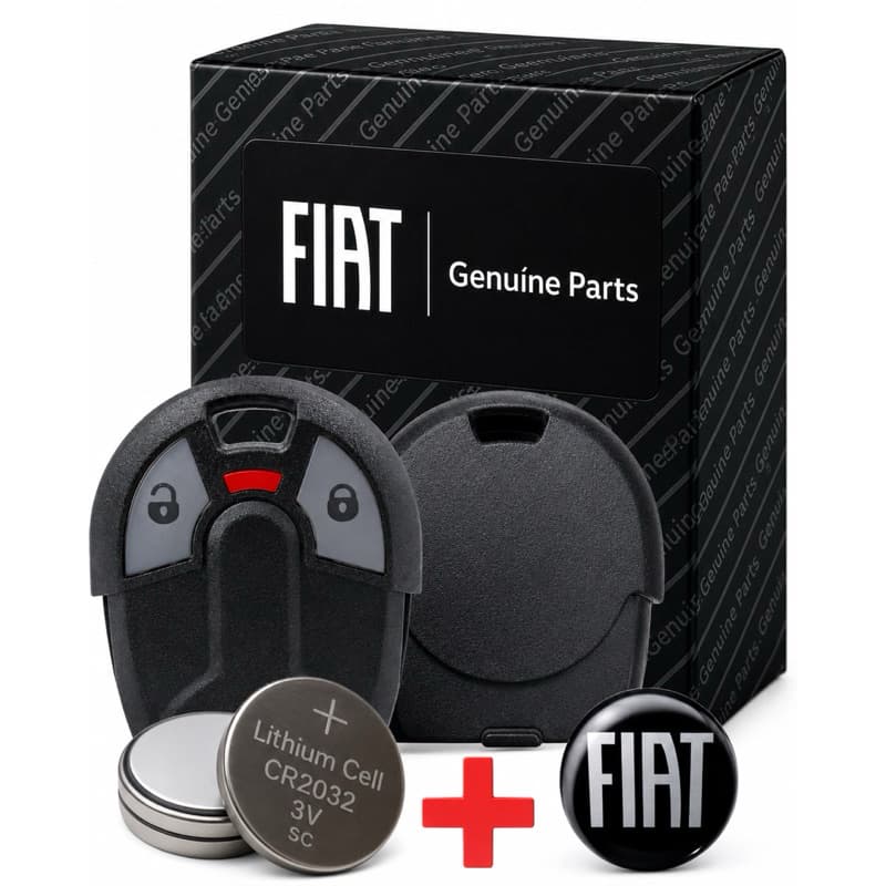 Capa Controle Alarme Fiat Uno Palio Strada + Logo Preto + Bateria Oca
