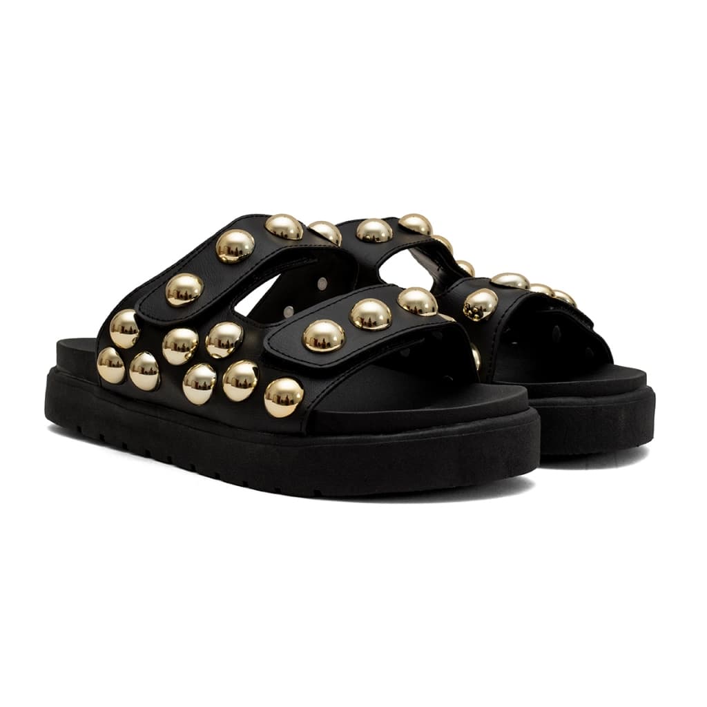 Papete Birken Com Bolinhas Ajustável Sandália Feminina Confortável