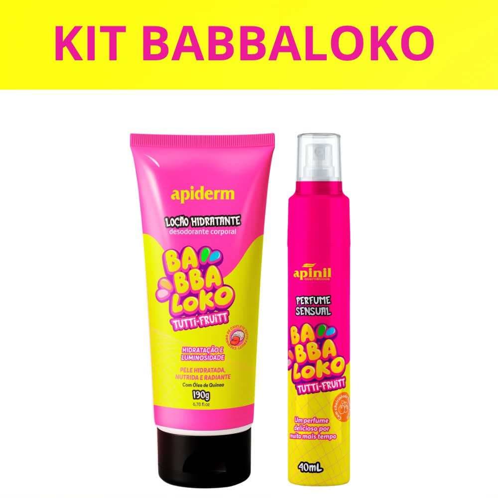 Kit Babbaloko Tutti-Fruitt Apinil Loção Hidratante 190g + Perfume Sensual 40ml