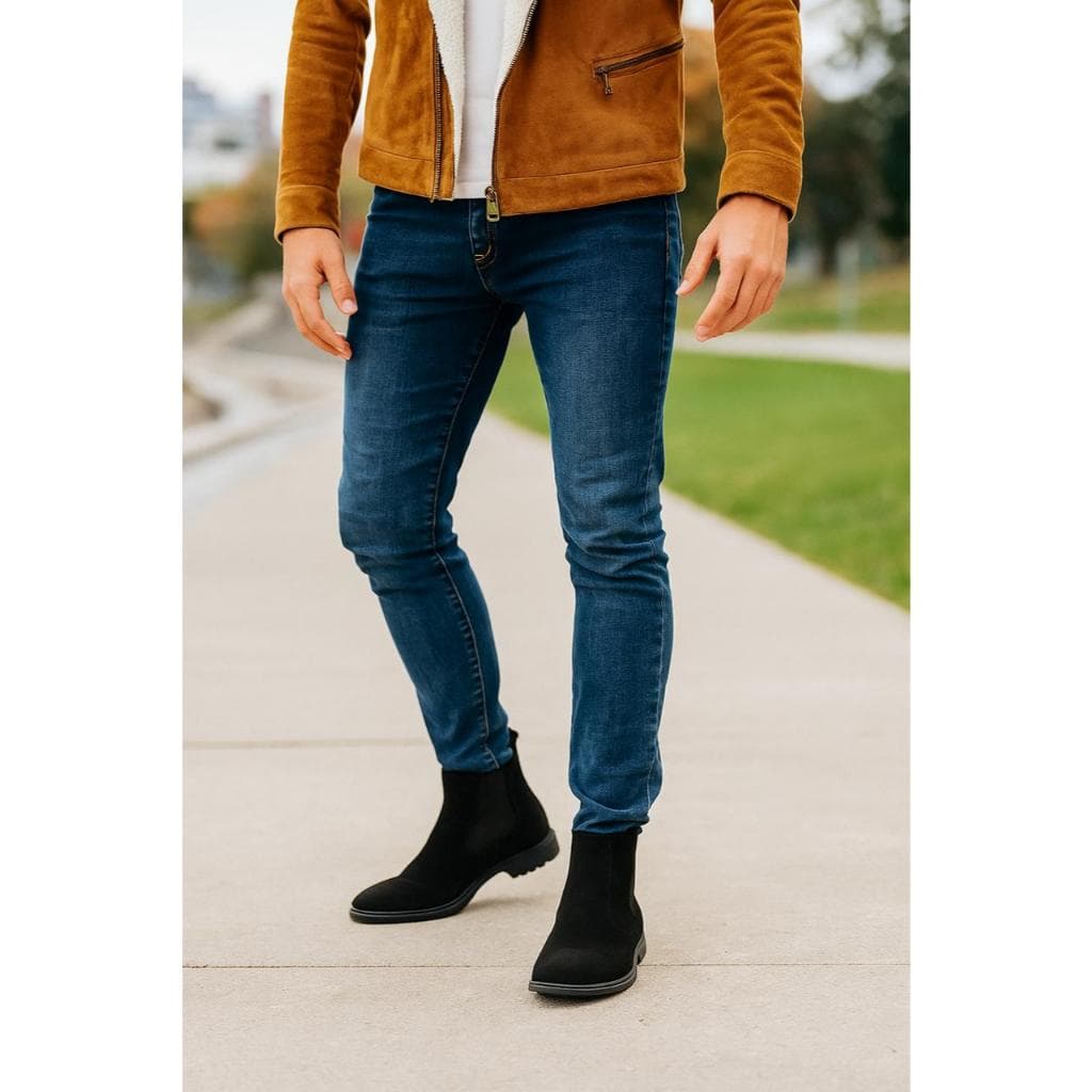 Botina Chelse Masculina Casual Social em Camurça Country