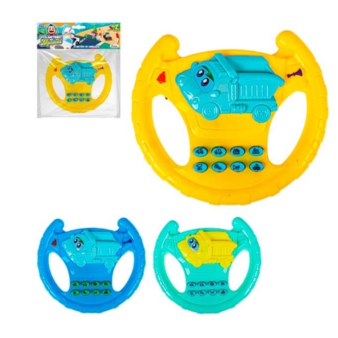 Volante Musical Grande Colorido Brinquedo Infantil Com Som Cor Sortida