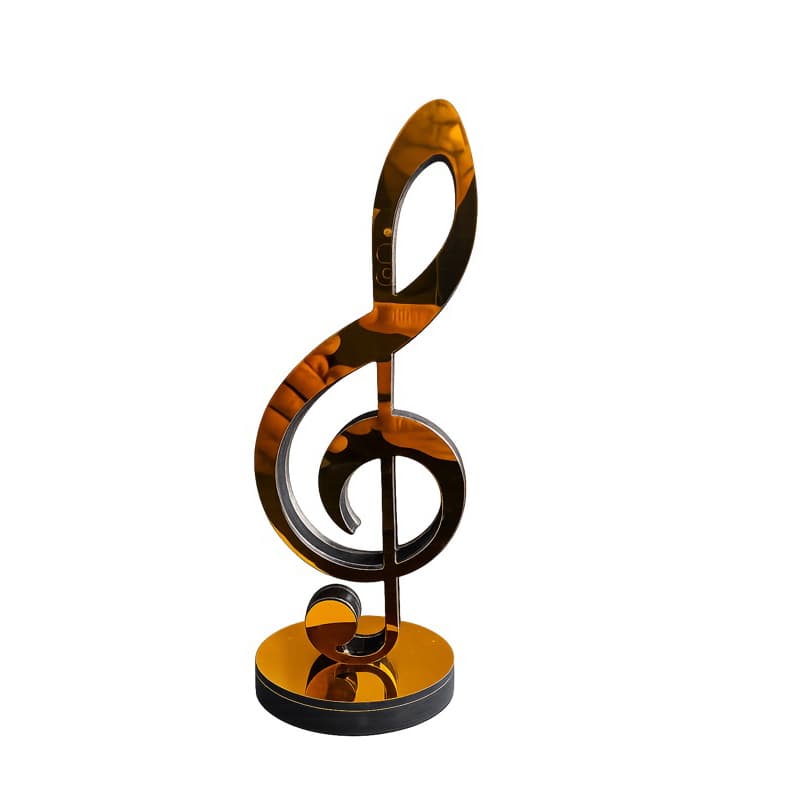 Clave de Sol Decorativa Premium 23 cm | Escultura de Mesa Notas Musicais