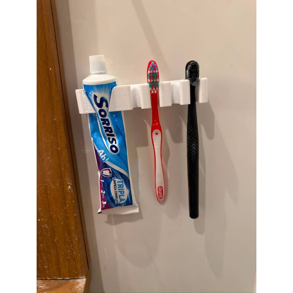 Suporte para Escova de Dente com Fita Dupla Face | Instalação sem Furos