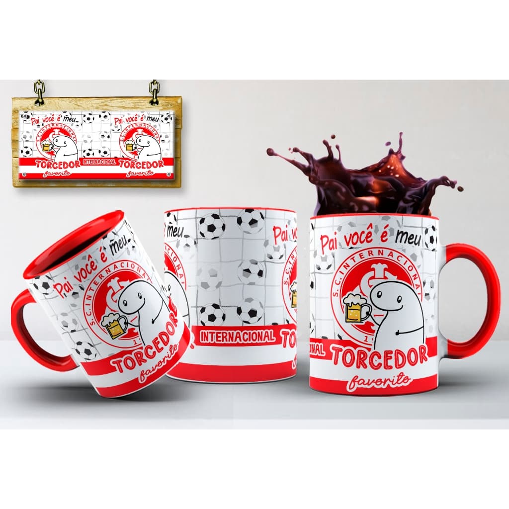 Caneca Melhores Pais Pai Torcedor Flork Times RS