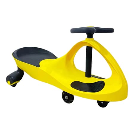 Carrinho Ginga Car Triciclo Super Car Gira Suporta até 100 Kg Azul Brinquedo 360 graus COM LED
