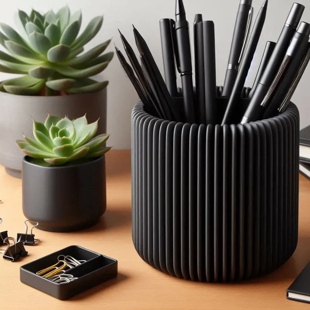 Porta Caneta Lápis Organizador de Mesa Decorativo | Porta Lápis para Escritório e Home Office