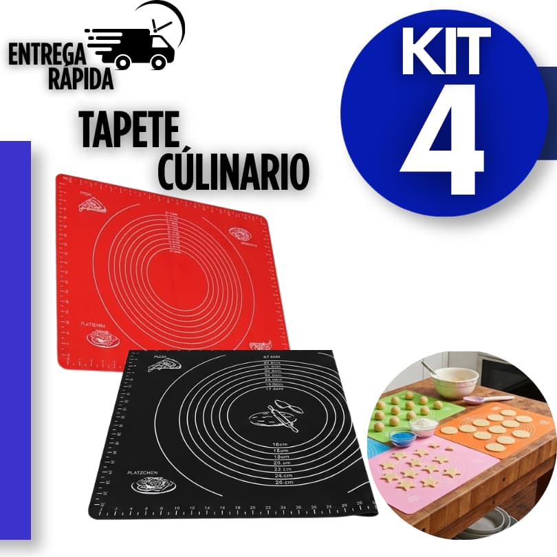 Tapete Culinário 40X50 de Silicone Para Casa Cozinha Pão Doce Massas Antiaderente Tapete Para Assar