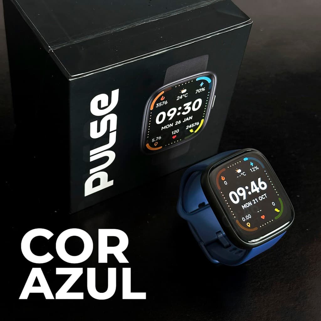Smartwatch Pulse  com Alexa, Chamadas Bluetooth, Tela HD, 3ATM