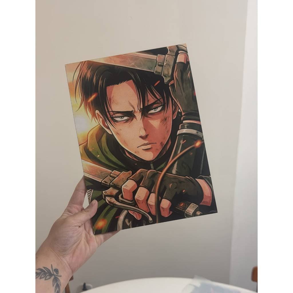Quadro decorativo MDF 20X28  Attack on Titan / shingeki no kyojin / LEVI / EREN / MIKASA E OUTROS