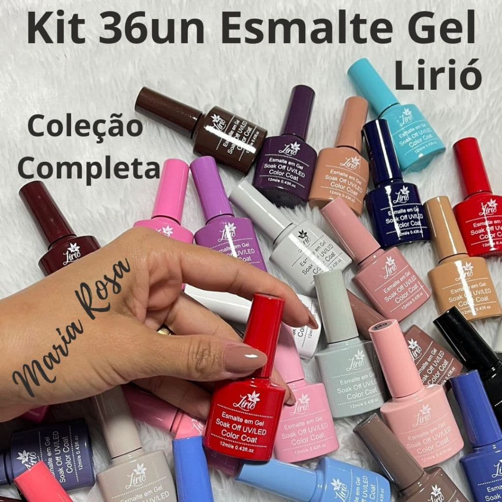 Esmalte em Gel Lirió 24/36 un Led Uv Lindas Cores