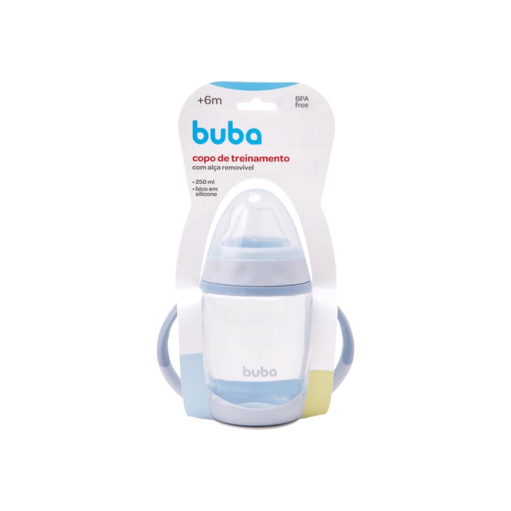 Copo de Treinamento Buba 250ml com Alça Removível Bico Silicone +6 Meses Livre BPA