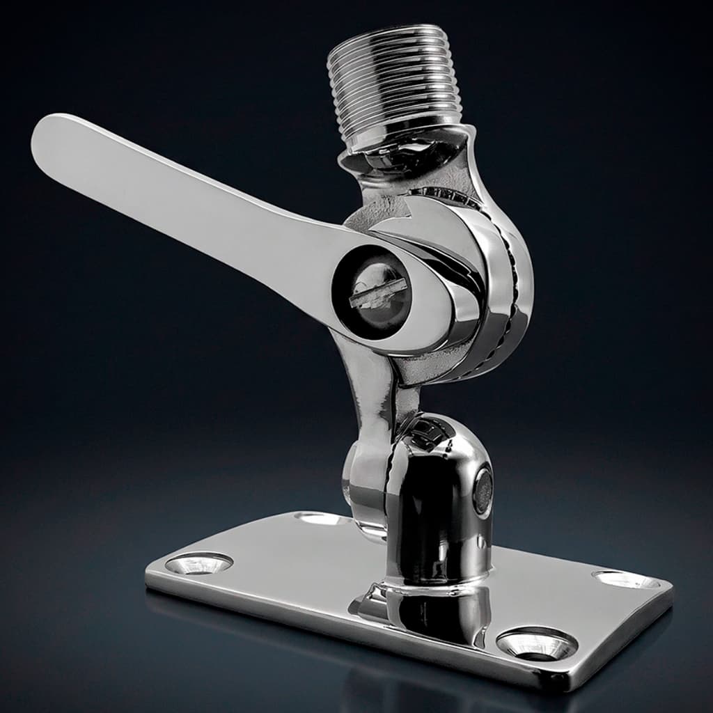 Base Suporte de Fixação para Antena VHF Marítima em Aço Inox 316  - Navinox NX-BAI63MM