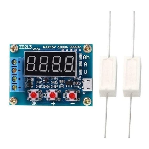 Testador Medidor Capacidade Real Bateria 18650 ZB2L3 - Placa Teste Medidor de Bateria Li-Ion - Eletrônica - 1 Peça
