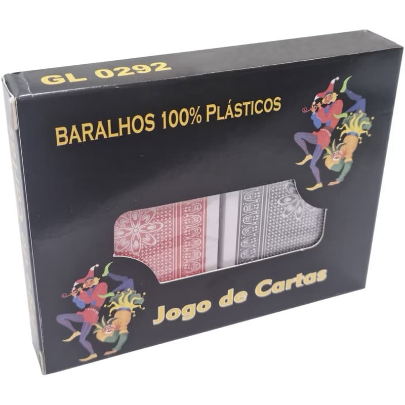 Baralho Convencional De Plástico Jogo Para Familia  Estojo 2und Sortido