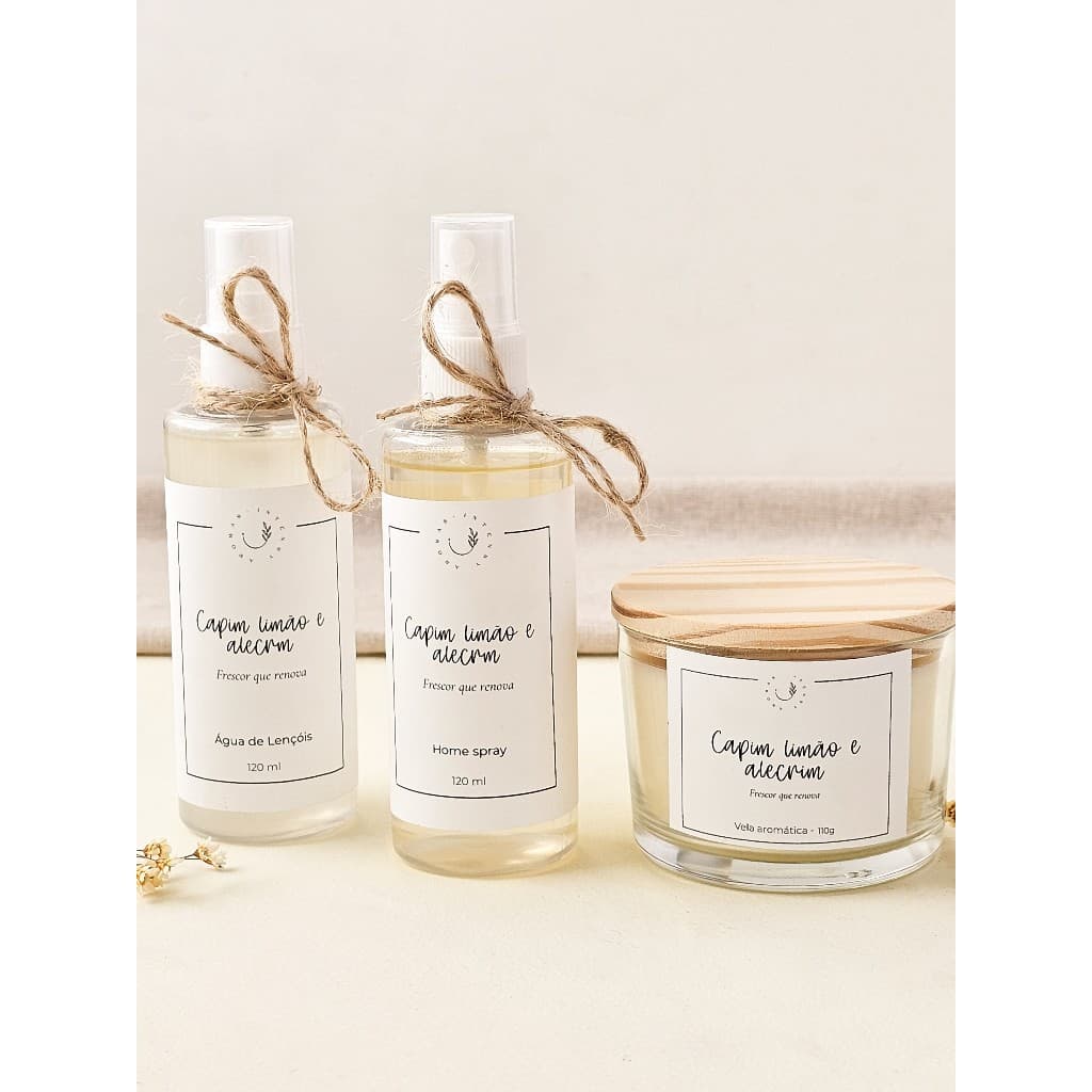 KitPerfume de ambiente Casa Home Spray Água de Lençóis - 120ml e Vela Aromática| Intensy aromas ESCOLHA SEU KIT