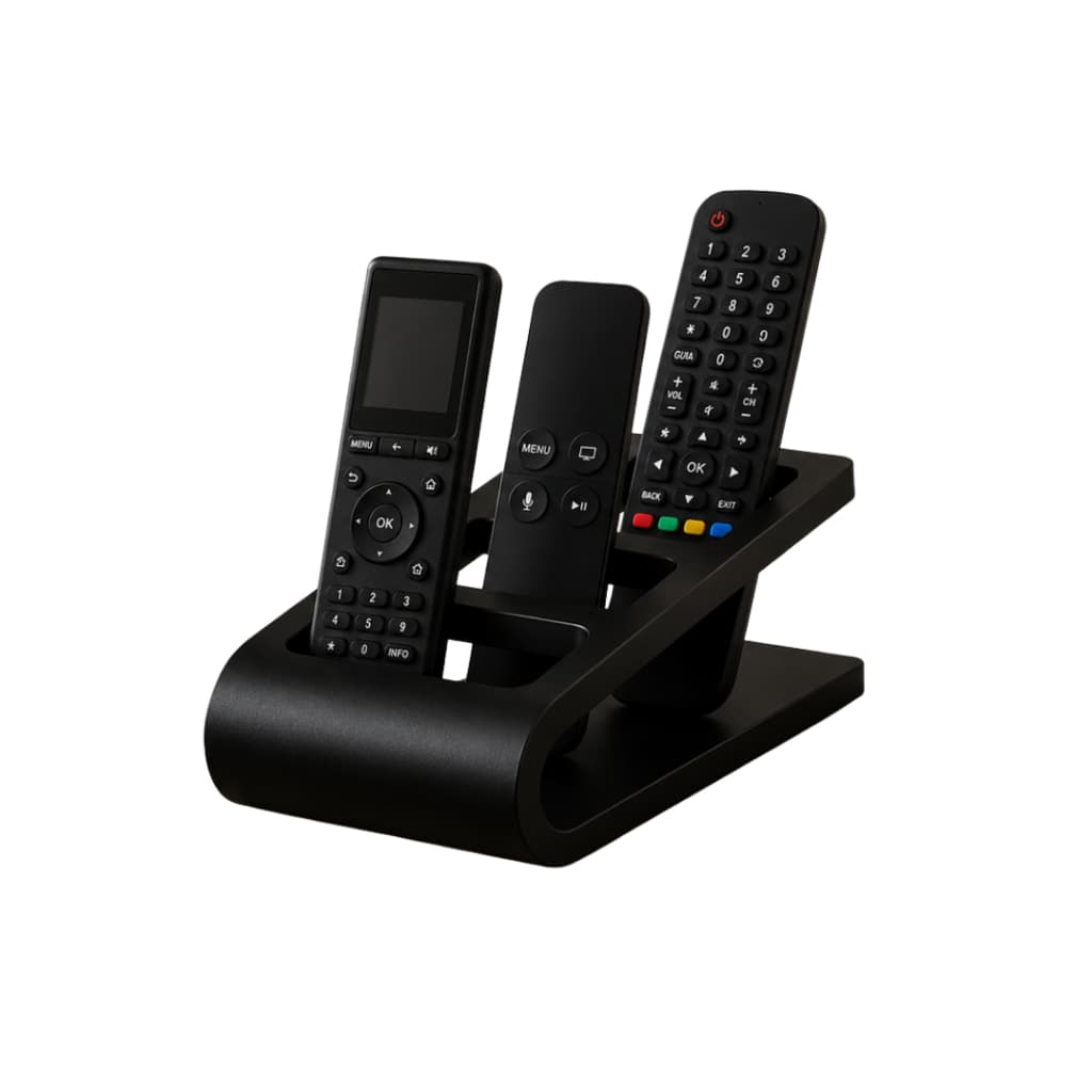 Porta Controle Remoto Organizador de Mesa 3 Slots Universal Sala Quarto Decorativo