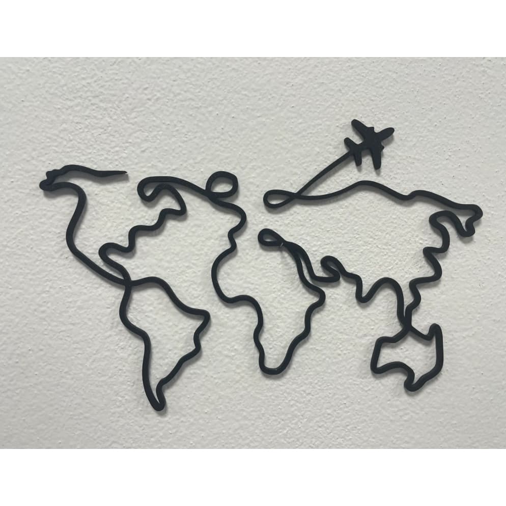 Quadro Vazado do Mapa Mundi de Parede, Quadro Minimalista