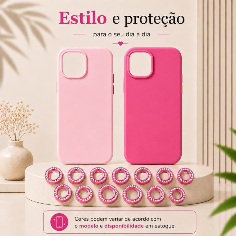 Kit Proteção Completa Capinha/Case + Lente de Câmera Para Iphone