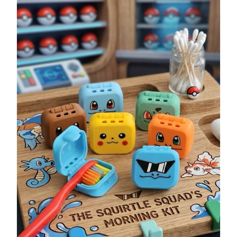 Capa Protetora de Escova de Dentes Pokémon Personalizada - Porta Escova 3D Divertido