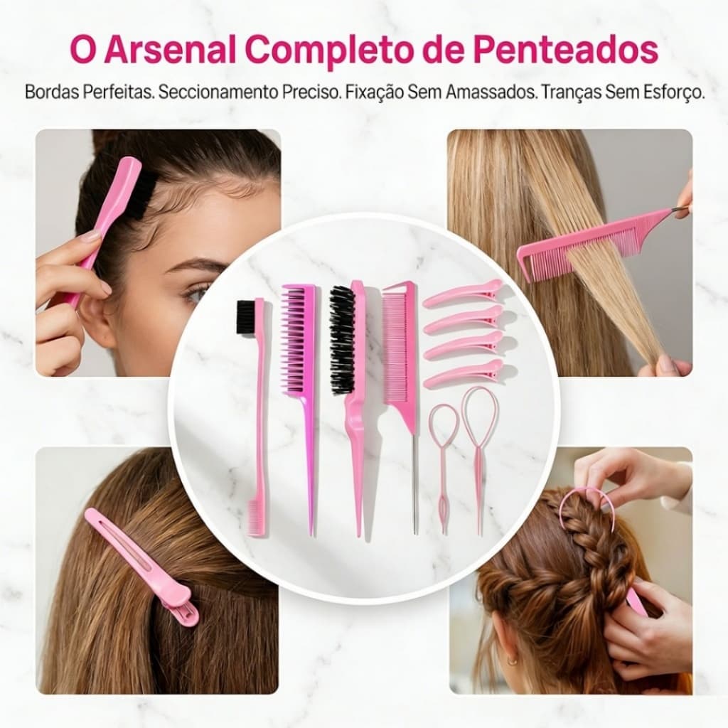 Escovas Para Tranças De Papo Trança Cor Aleatória E Penteados Para Bico