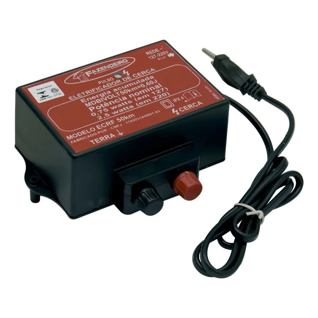 Eletrificador Rural Cerca Elétrica 50km Bivolt Fazendeiro