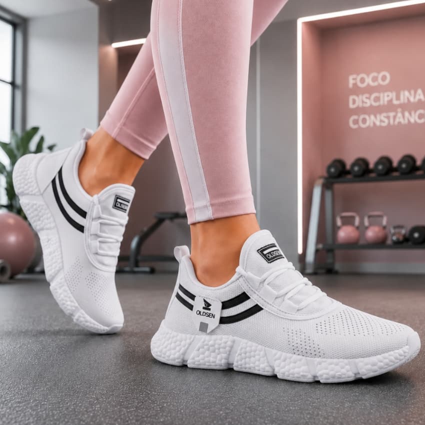 Tenis Feminino B-Max Esportivo Dia a Dia Macio Leve Casual Confortavel Caminhadas Corrida Treino