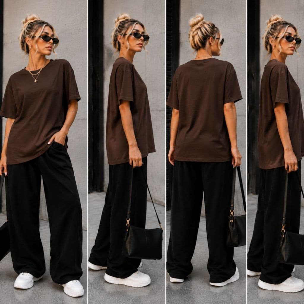 Camiseta feminina oversize basica
