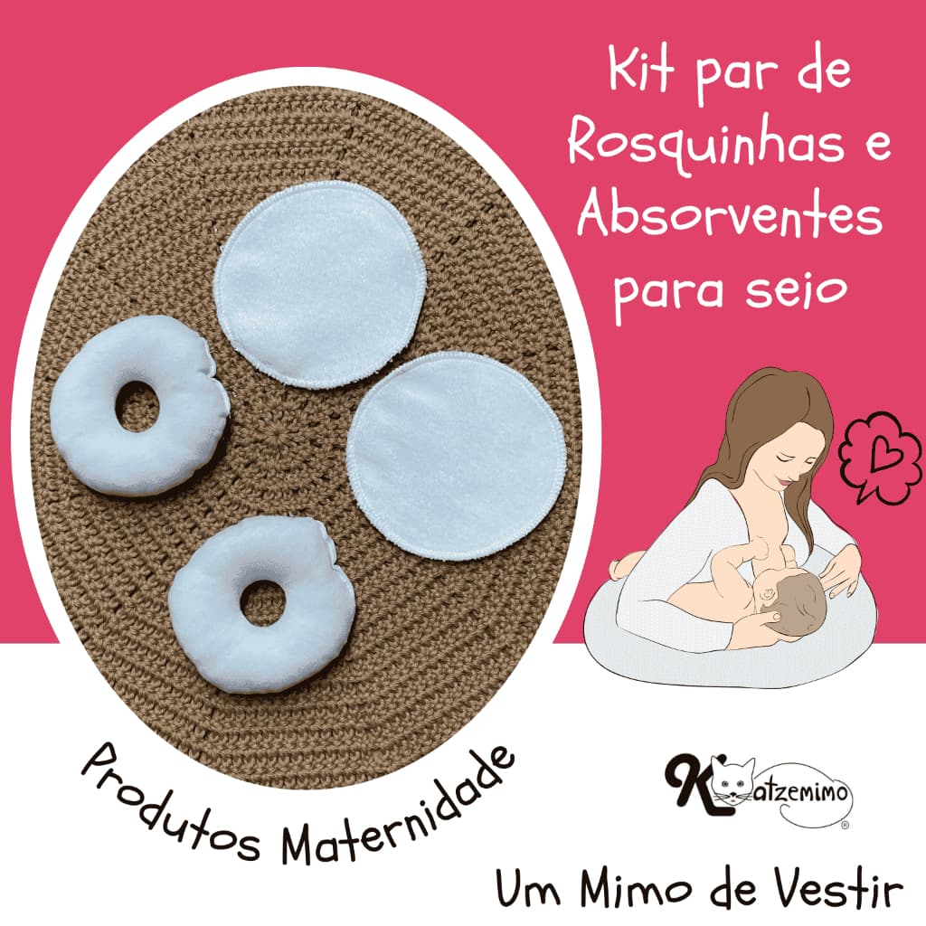Kit Rosquinhas e Absorventes para Seios | Conforto e Proteção para Amamentação