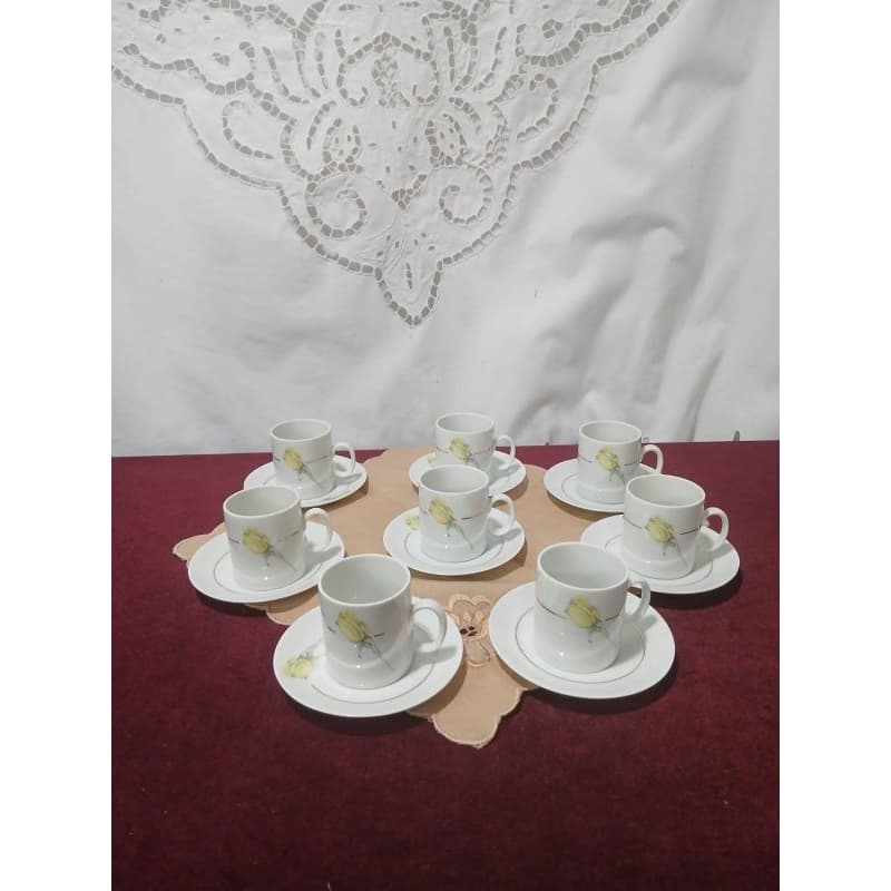 antigas xícaras de Café Porcelana Renner/Jogo com 8 xícaras