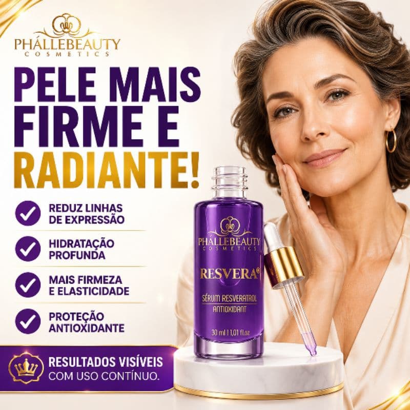 Sérum Facial Rejuvenescedor Anti Idade Ácido Hialurônico Vitamina C Reduz Rugas Linhas Expressão Pele Firme Hidratada
