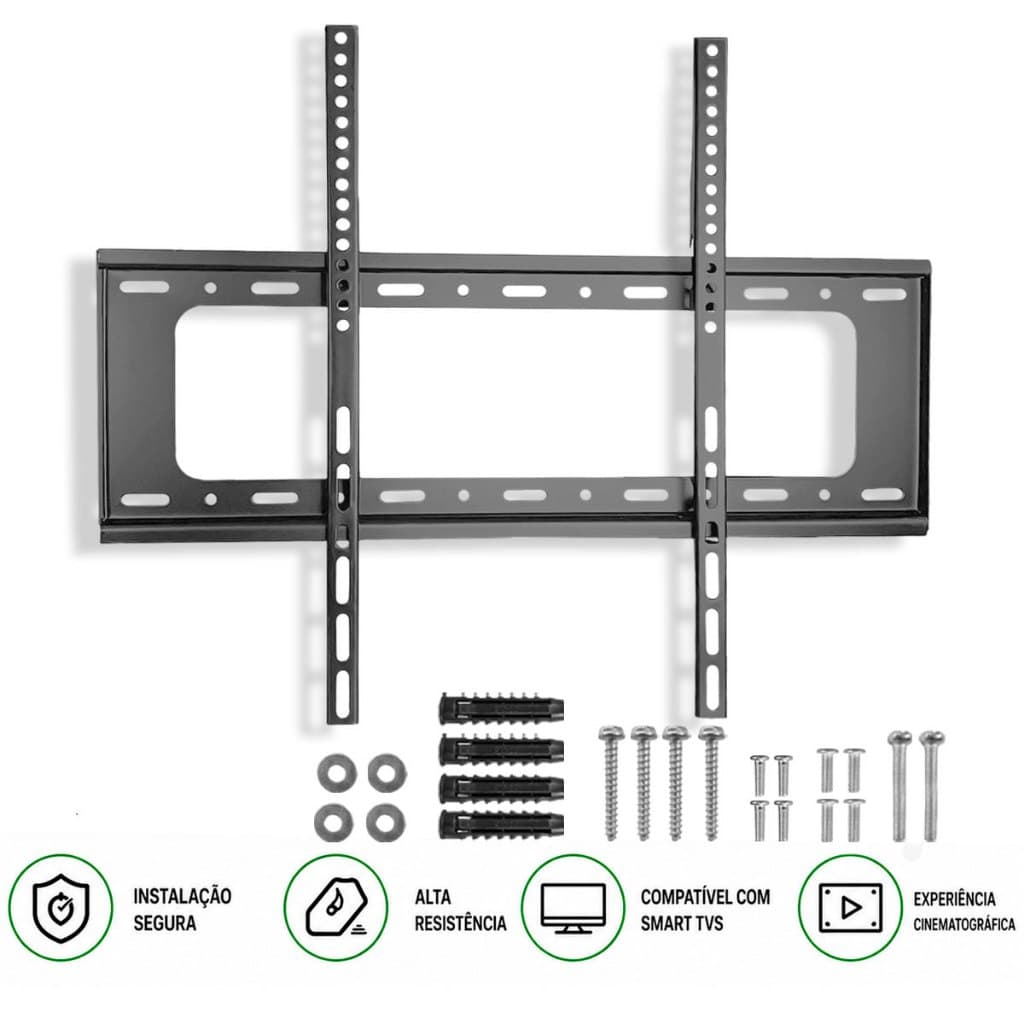 Suporte de Tv Parede Fixa Com Nivel de Bolha Tv 40 a 80 Pol Smart Led Lcd