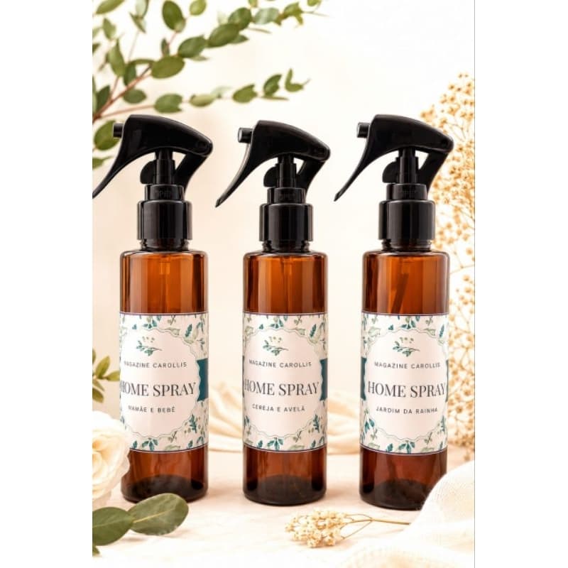 HOME SPRAY DE AMBIENTES,CORTINAS, CAIXAS DE EMBALAGENS, ROUPAS, LOJA, BANCO DO CARRO, CAMAS.... 120 ML