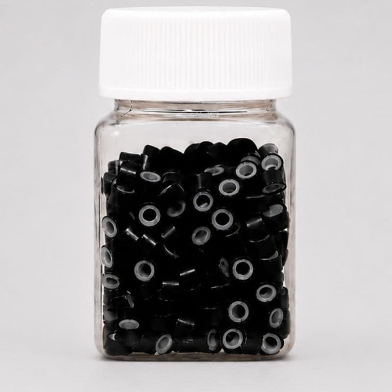 300 Microlink Preto com Silicone para Mega Hair