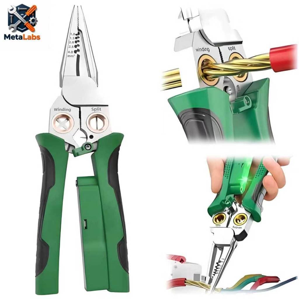 Alicate Eletricista Multifuncional ction Wire Stripper De Ponta Fina De Aço Inoxidável 8 Em 1 Com Ferramentas Manu
